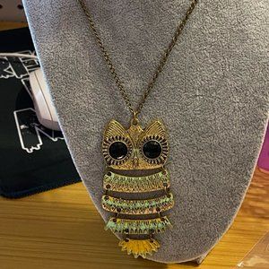 Iris Jewelry Gold Owl Necklace
